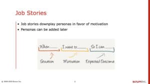 Job Stories Template explainer slide