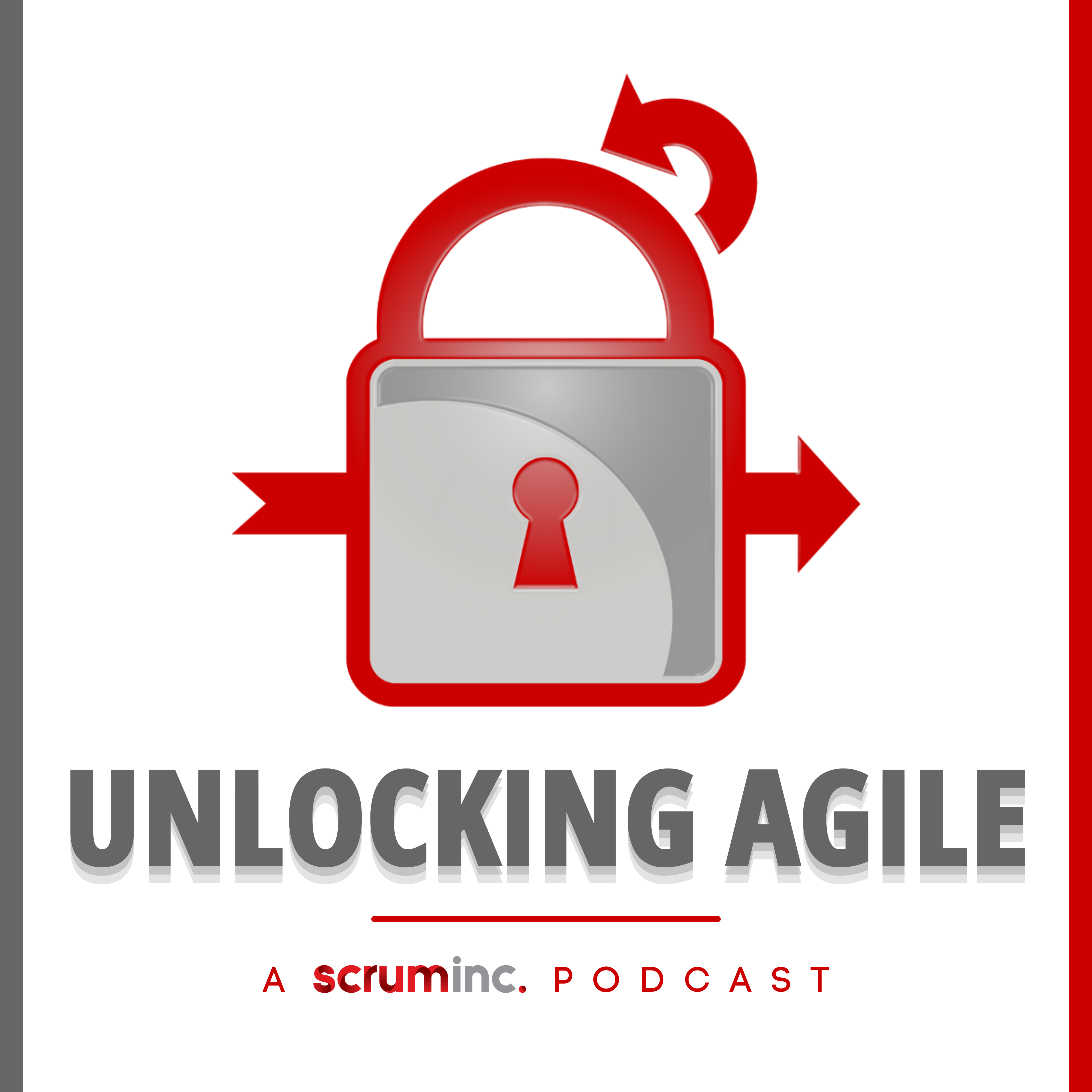 Unlocking Agile Podcast by Scrum Inc. Logo