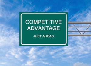 competitive advantage road sign - managing value streams
