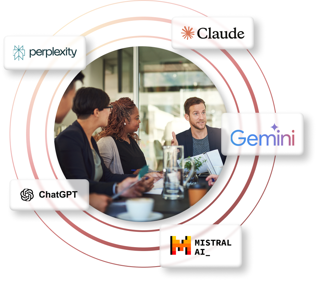 Professional using a laptop surrounded by digital icons representing online learning, AI education, skills development, certification, and practical application.